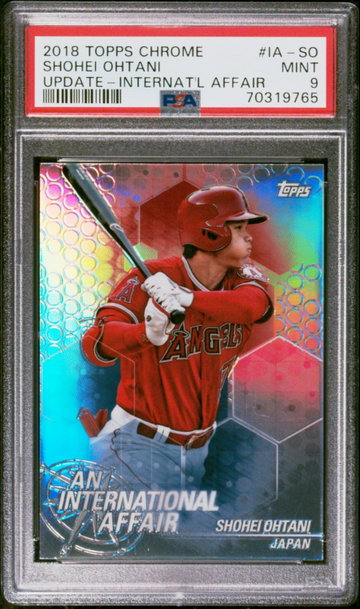 SHOHEI OHTANI 2018 Topps Chrome Update International Affair RC Refractor PSA 9