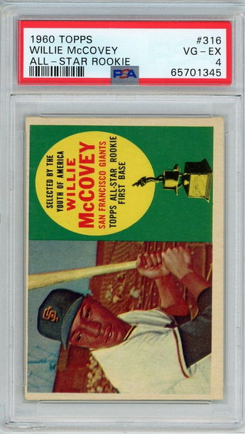 1960 Topps Willie McCovey Rookie #316 PSA 4 P1232