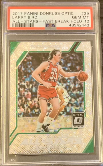 2017 Panini Donruss Optic #29 Larry Bird All-Stars Fast Break Holo - PSA 10 Gem