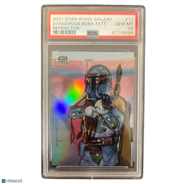 2021 Topps Chrome Star Wars Galaxy Dangerous Boba Fett #11 PSA 10