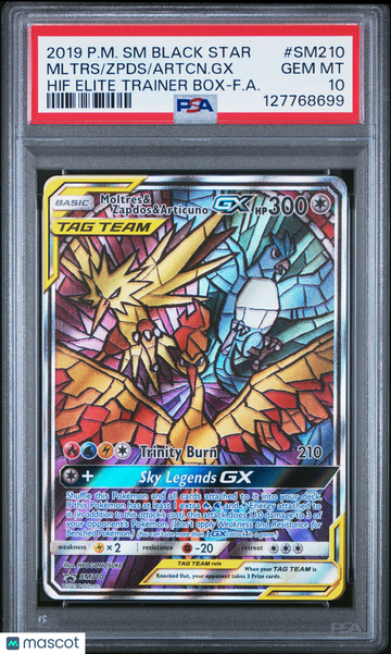 2019 Pokemon SM Black Star Promo Articuno Zapdos Moltres PSA 10 #SM210