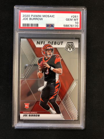 2020 Panini Mosaic - Joe Burrow - Rookie NFL Debut PSA 10 Gem Mint