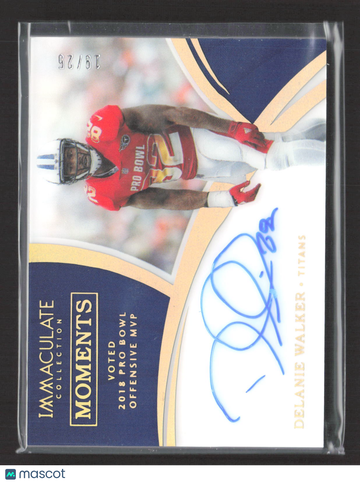 2018 Panini Immaculate Collection Moments Delanie Walker #IM-DW /25 Voted 2018 Pro Bowl Offensive MVP