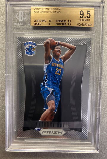 ANTHONY DAVIS 2012 PANINI PRIZM TRUE ROOKIE BGS 9.5 GEM MINT