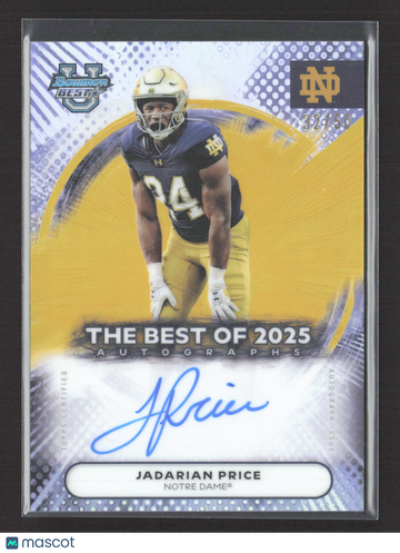 2025 Bowman University Best Football Jadarian Price #BOA-JPR