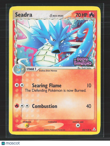 2008 EX Holon Phantoms Seadra Reverse Holo Uncommon #52/110