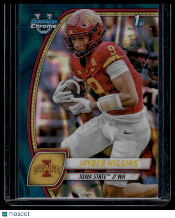 2024 Bowman University Chrome Jayden Higgins #94 Teal Lava Refractor