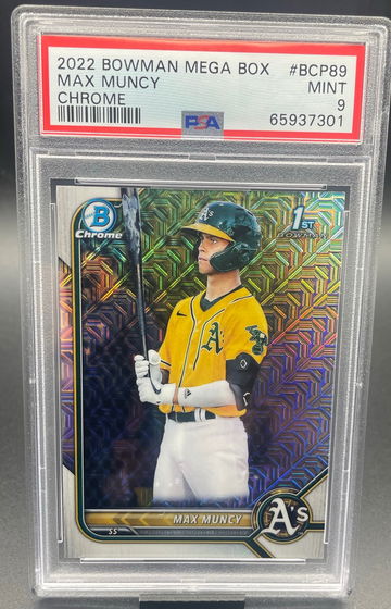 2022 Bowman Mega Box Max Muncy Chrome Mojo Refractor PSA 9