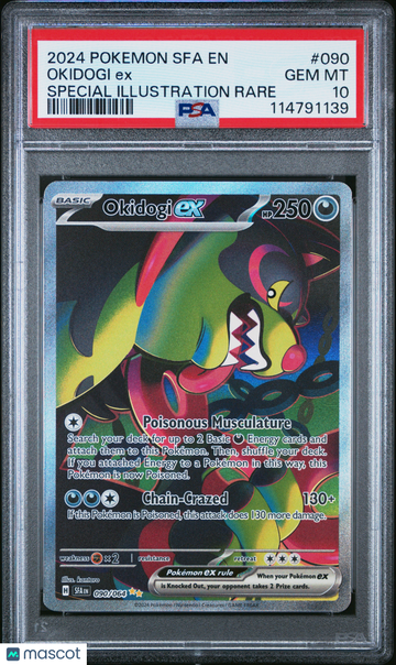 2024 Pokemon Sfa EN-Shrouded Fable Okidogi EX Special Illustration Rare PSA 10 #090