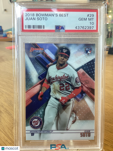 2018 Bowman's Best Juan Soto #29 PSA 10