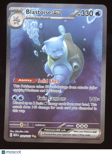 2023 Scarlet & Violet 151 Blastoise ex Secret Rare #200/165