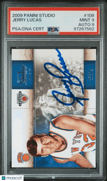 2009 Panini Studio Jerry Lucas #108 PSA 10 Auto 9