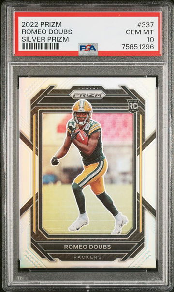 2022 PANINI PRIZM ROMEO DOUBS #337 SILVER PRIZM PSA 10