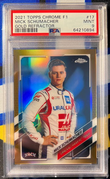 2021 Topps Chrome F1 Mick Schumacher True Gold #/50 PSA 9 POP 2 RC