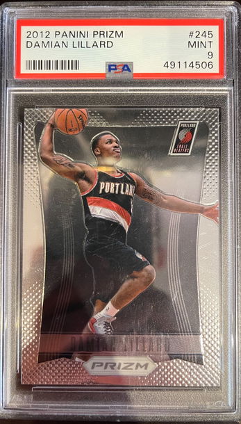 Damian Lillard prizm rookie card PSA 9 #245