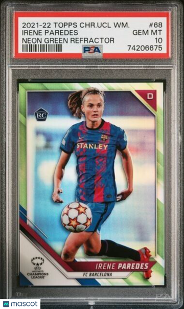 2021-22 Topps Chrome UEFA Women's Champions League - [Base] - Neo Irene Paredes #68 PSA 10