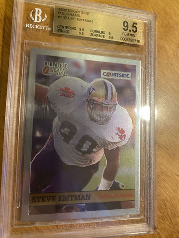 1992 Courtside Foilgrams Steve Emtman #1 BGS 9.5