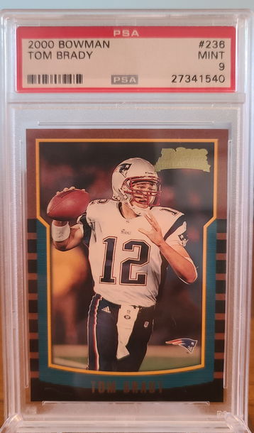 2000 Bowman Tom Brady PSA 9