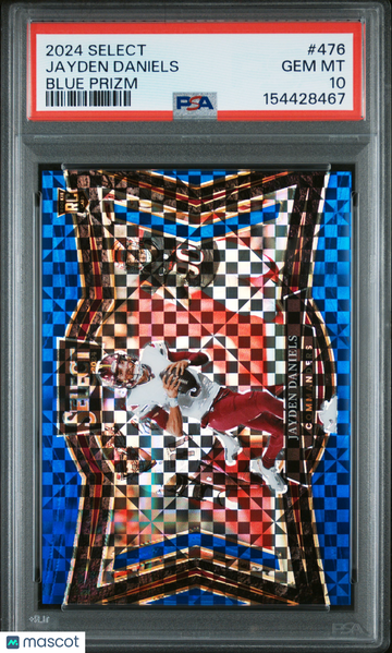 2024 Panini Select Jayden Daniels #476 Blue Prizm PSA 10