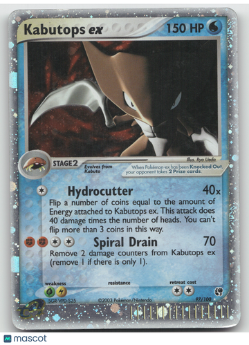2003 EX Sandstorm Kabutops ex Holo Rare #97/100