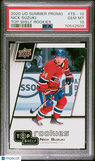 2020 Upper Deck Summer Promo Top Shelf Rookies Nick Suzuki #TS-10 PSA 10
