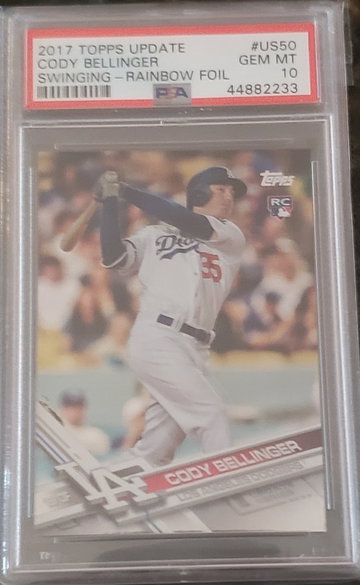 2017 Topps Update Rainbow Foil Cody Bellinger PSA 10