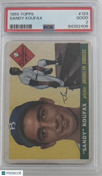 1955 Topps Sandy Koufax #123 PSA 2
