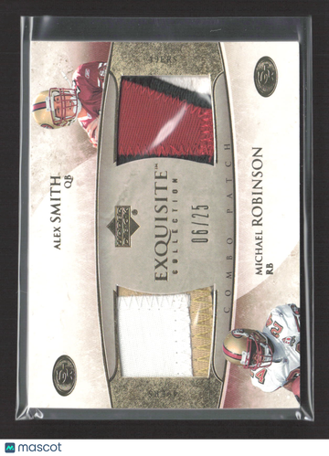 2006 Upper Deck Exquisite Collection Michael Robinson Alex Smith #ECP-SR /25 Combo Patch Event-Worn Memorabilia Game-Use