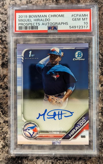 2019 Bowman Chrome Miguel Hidalgo PSA 10 Rookie Auto