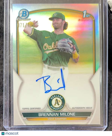 2023 Bowman Chrome - Prospect Autographs Refractor Brennan Milone #CPA-BME
