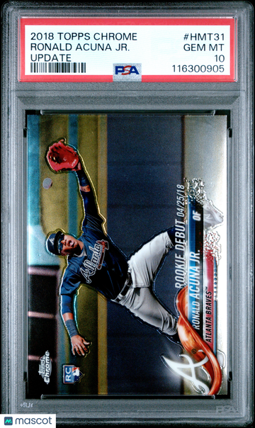 2018 Topps Chrome Update Ronald Acuna JR. #HMT31 PSA 10
