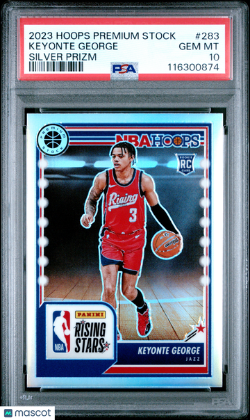 2023 Panini Hoops Premium Stock Keyonte George #283 Silver Prizm PSA 10