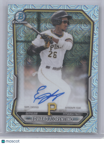 2026 Bowman Chrome Prospect Autograph Edward Florentino #BMA-EF Mojo Refractor