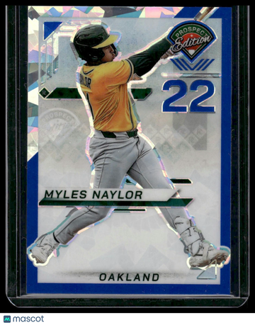 2025 Panini Prospect Edition Prizm Myles Naylor #156 Blue Ice /299