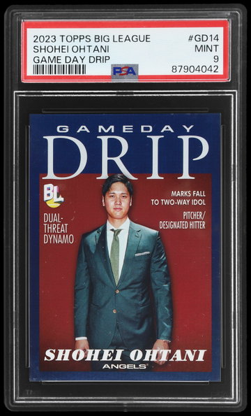2023 Topps Big League Shohei Ohtani Game Day Drip PSA 9
