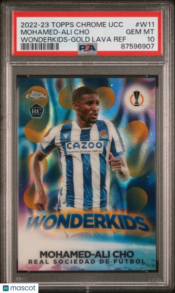 2022-23 Topps Chrome UEFA Club Competitions Wonderkids Mohamed-Ali Cho #W11 Gold Lava PSA 10