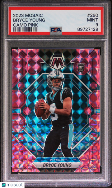 2023 Panini Mosaic Bryce Young #290 Camo Pink PSA 9