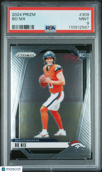 2024 Panini Prizm Bo Nix #309 PSA 9