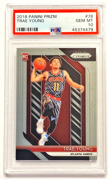 2018-19 Panini Prizm Trae Young #78 Rookie PSA 10