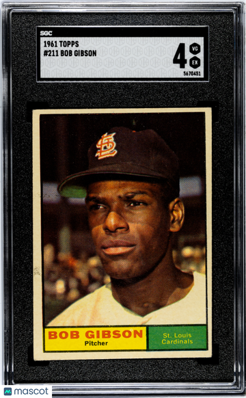 1961 Topps Bob Gibson #211 SGC 4