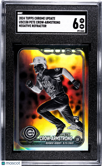 2024 Topps Chrome Update Pete Crow-Armstrong #USC158 Negative Refractor SGC 6