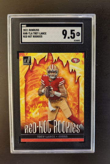Trey Lance RC 2021 Donruss #RHR-TLA Red Hot Rookies SGC 9.5  San Francisco 49ers