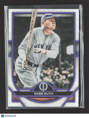 2021 Topps Tribute Babe Ruth #60 Purple /50