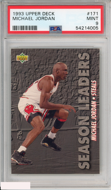 1993 UPPER DECK MICHAEL JORDAN #171 HOF BULLS PSA 9 MINT