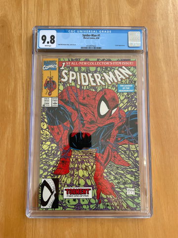 Spider-Man #1 CGC 9.8 Polybagged Purple Webs Edition 1990