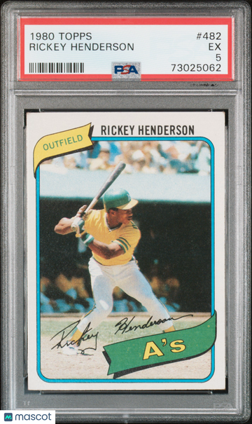 1980 Topps Rickey Henderson #482 PSA 5