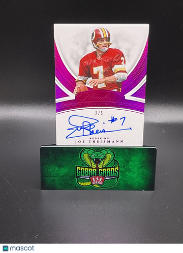 2018 Panini Flawless Joe Theismann #FP-JT /5 Autograph