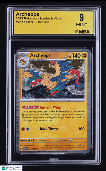 2025 Pokemon Scarlet & Violet White Flare Archeops Holo MBA 9 #51