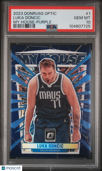 2023 Panini Donruss Optic My House Luka Doncic #1 Purple PSA 10