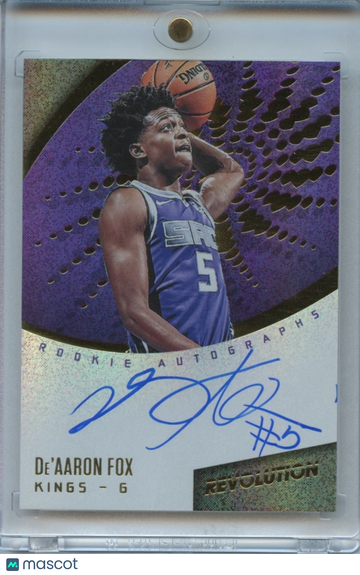 De'Aaron Fox 2017-18 Panini Revolution Rookie Auto Panini Authentic Sacramento Kings